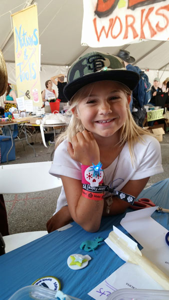 Maker Fair 2014 Plushie light up bracelet maker