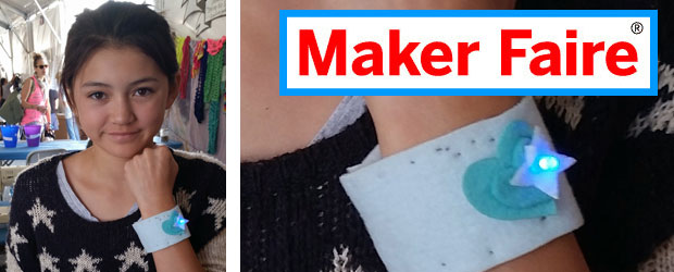 Maker Fair 2014 Plushie light up bracelet