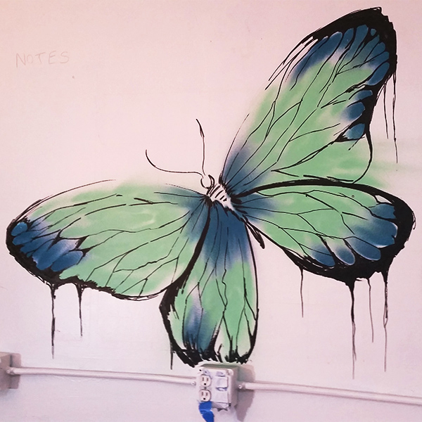 graffiti butterfly